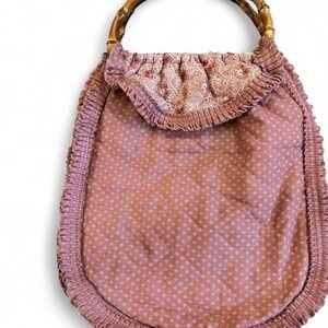 Floral bamboo quilt bag adorable coquette granny core soft girl